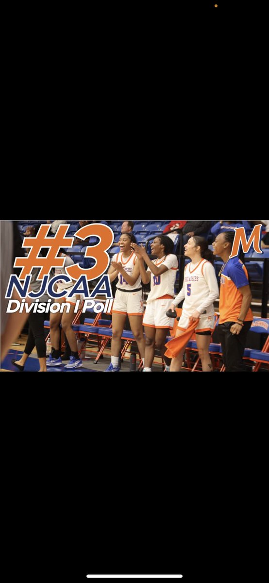 MCC_WBB's tweet photo. In this week’s NJCAA Polls we are 3️⃣!! We are truly getting better as TEAM!! #BrickByBrick 🧡💙 https://t.co/M6vo264yvc