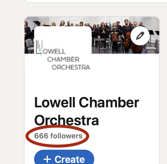 LowellOrchestra's tweet photo. We desperately need someone to follow us on LinkedIn! We don't want to hail Satan and play Wagner!
https://t.co/qyG822oNi4 https://t.co/cHa7isXjEx