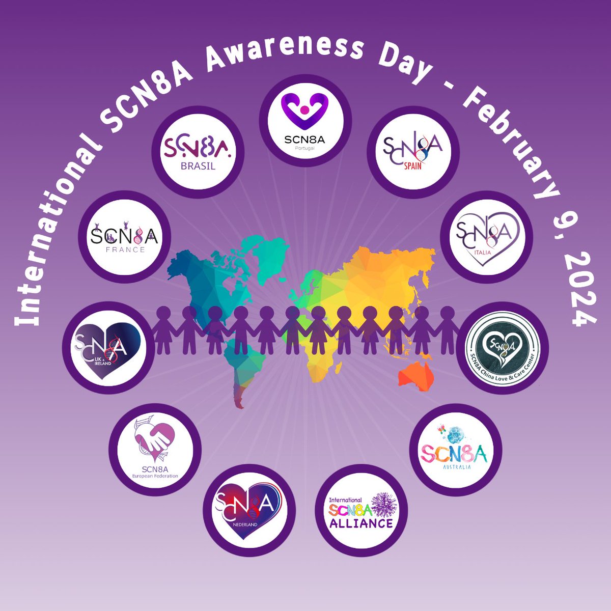SCN8AAlliance's tweet image. Join us this Feb 9 for International #SCN8AAwareness Day, a global event in coordination with our 10 #SCN8A Global Leaders Alliance. Live translation available - 50 languages! Come celebrate our efforts across continents &amp;amp; honor Shay Emma Hammer&apos;s legacy. #CollaboratingForACure