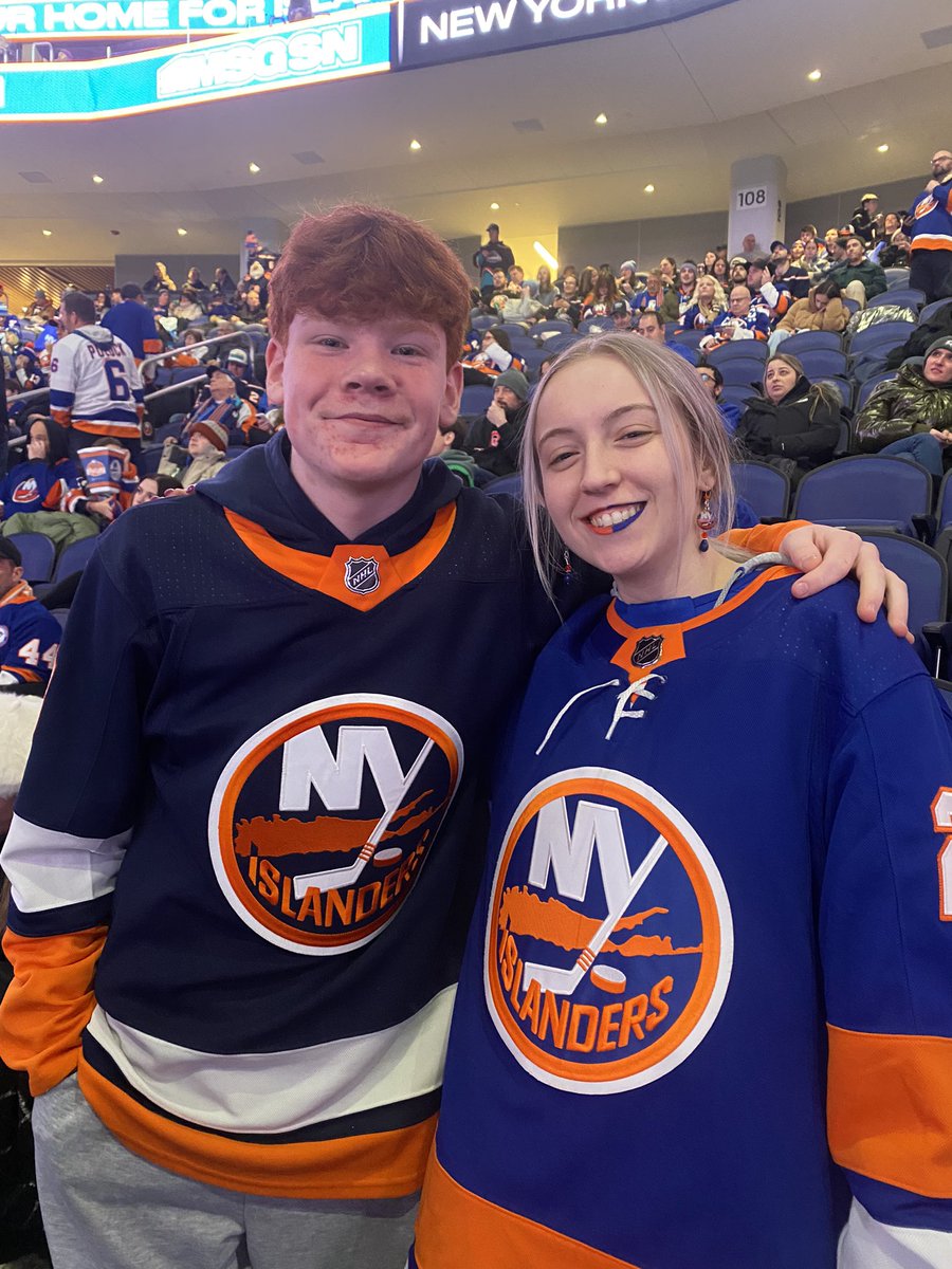 What a difference 3 years makes! <a href="/IslesGirl3/">Kim M.</a> has always been one of Jack’s favorites! We just happened round be sitting in front of her at last night’s Isles Game. Jack was a little embarrassed to say hi 😊❤️