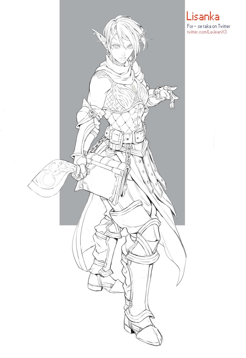 Lisanka
Commission for @se_taka 
Description: With sword and spell, Lady Lisanka Vallendis fights for the glory of her kingdom and homeland!

Send me a PM for commission inquiries. 