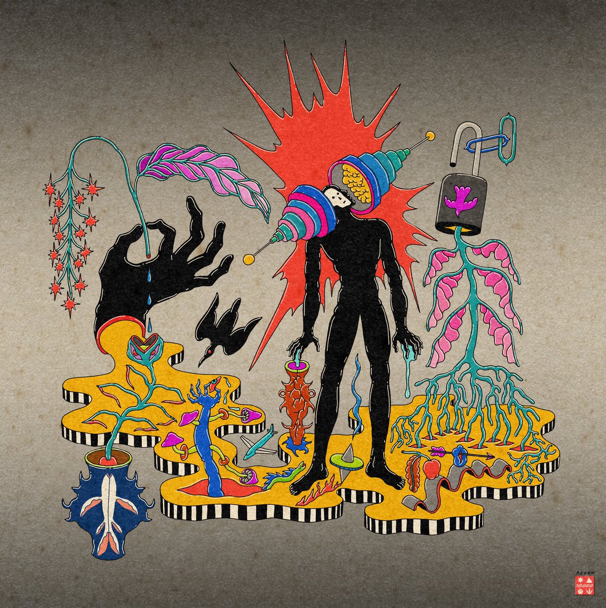 Gm! Happy #TEZOSTUESDAY
 
Just listed new piece from Agugn’s Landscape collection on <a href="/objktcom/">objkt</a> 

Gardener of Mind
20 eds
3.3 xtz

🔗💀⬇️