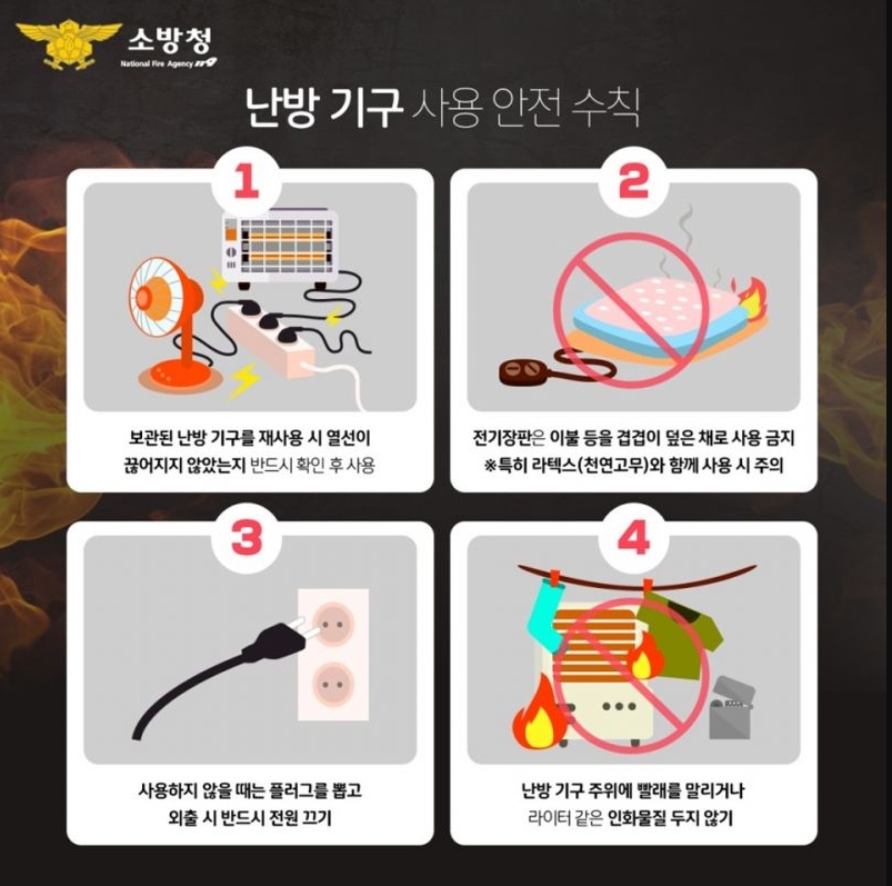 먼지 싹쓰리로 3대 전기 난방용품 안전 사용하세요^^