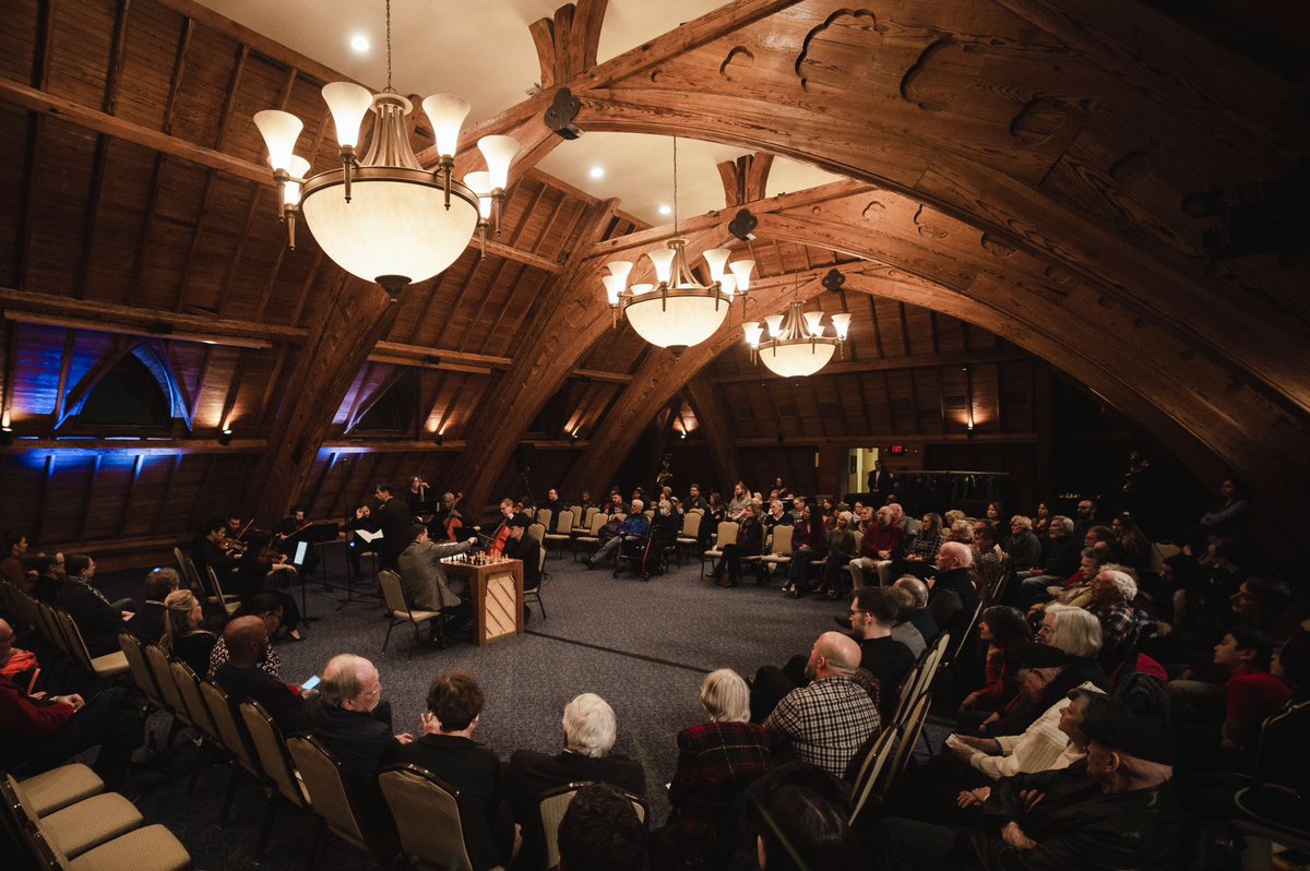 WorldChessHOF's tweet photo. Catch some magical pictures from the fabulous concert, Number Twelve Chess Piano✨
♚
♚
♚
#WorldChessHOF #QBoutique #MusicSeries #SoundMoves #TSEliot #liveconcert #chess #music https://t.co/Kh8sF77F5Z