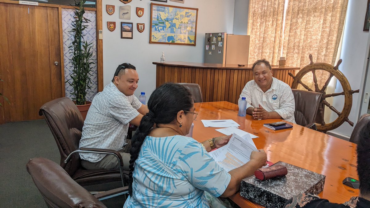 UNDP_Samoa's tweet image. Meeting with the Samoa Ports Authority today for the #CAPIT Project. The Mulifanua wharf ferry terminal is one of the sites earmarked for building an #EV charging carport to serve the general public. 
Thanks to funding from @JapanGov, #greentransport is becoming a reality in 🇼🇸.