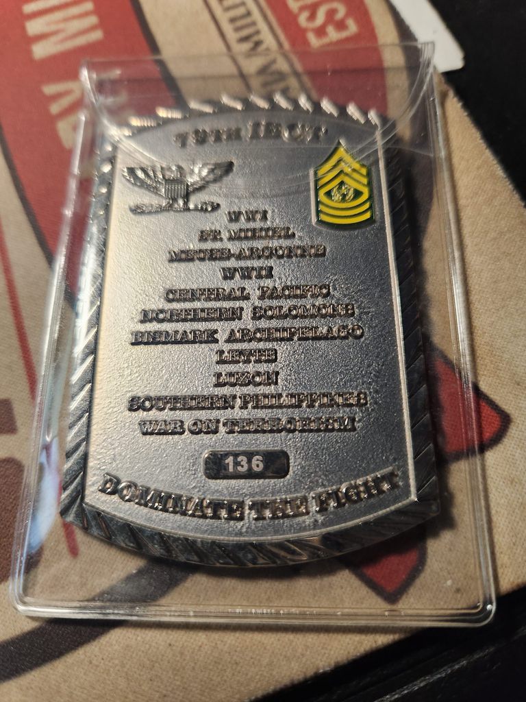 ssgcav's tweet image. Recently acquired Challenge Coin of the 79th Infantry Brigade Combat Team (IBCT) presented by COL Randy Lau and CSM Rodney Plamondon.
40th Infantry Division Collection

#79thIBCT #ChallengeCoin #40thID #CalGuard #SanDiego