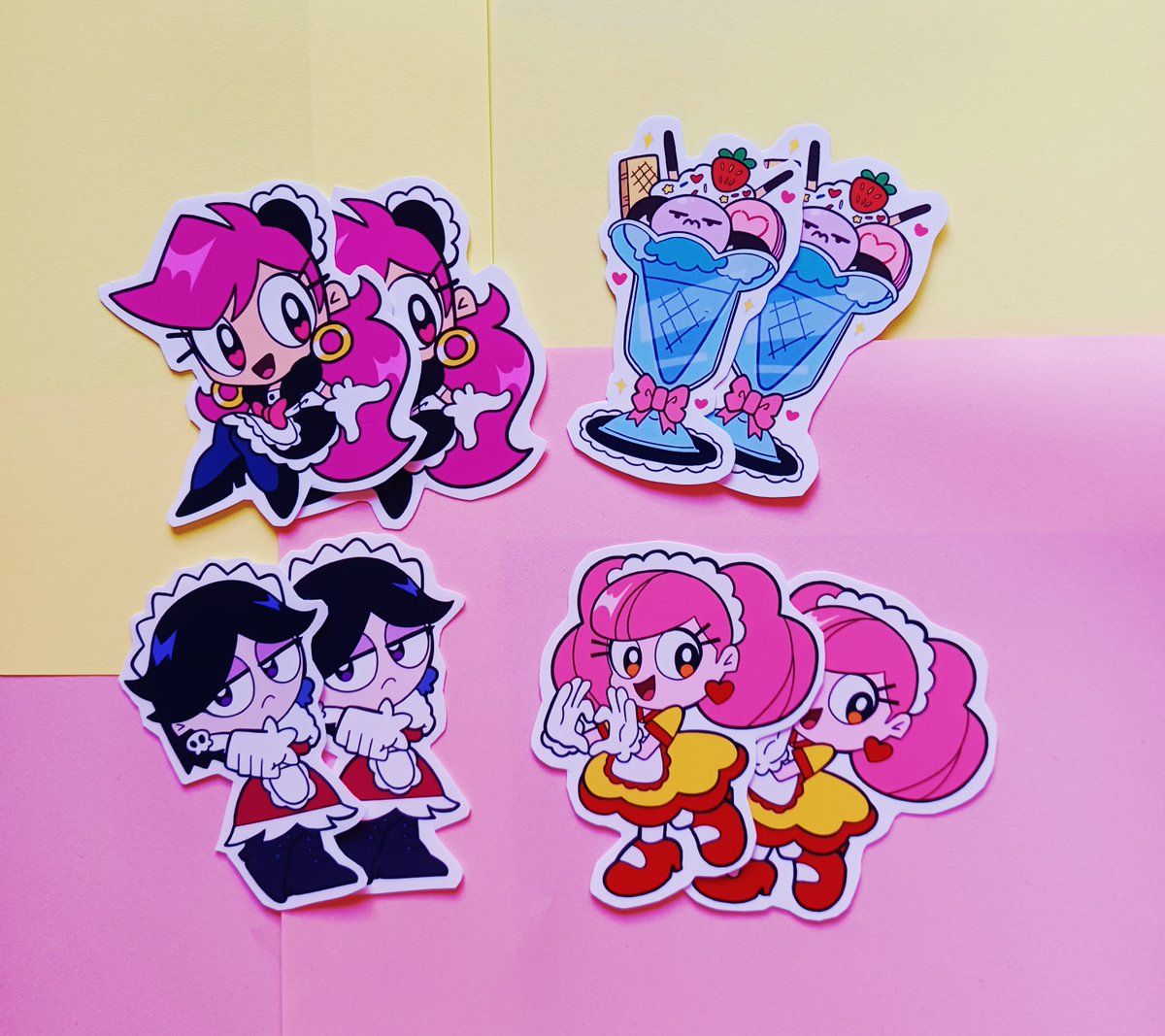 Domestic_Maid's tweet photo. I am excited to announce that I made stickers of my maid characters! Support my work by purchasing at my etsy shop! 🩷

Link: https://t.co/y1jM4nb4Qs

-stickers are 2.5 inches
-vinyl glossy paper
-free shipping! https://t.co/qy8mofZKJL