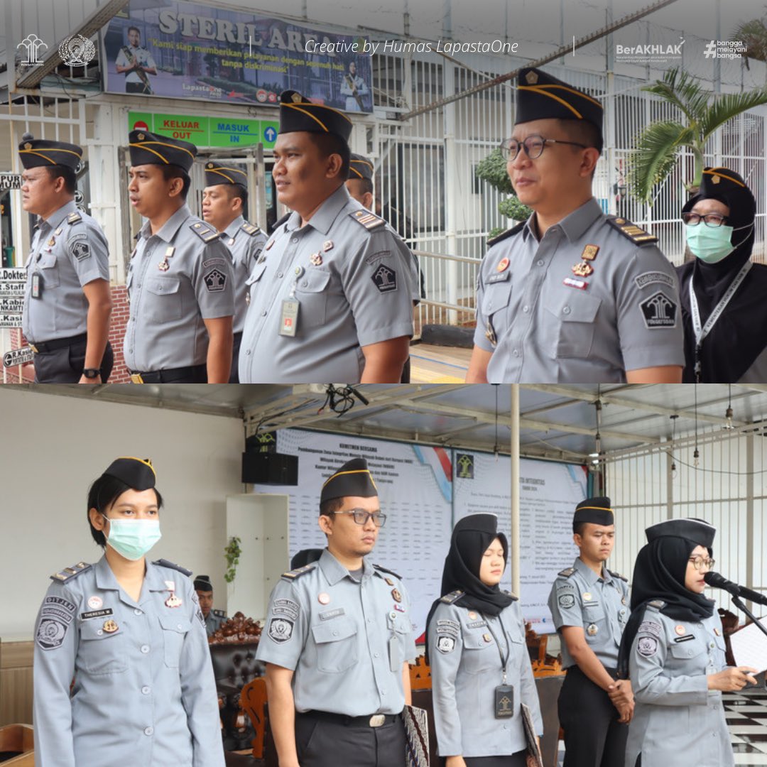 Lapastaone01's tweet photo. Lapas Kelas I Tangerang Kemenkumham Banten gelar Penandatanganan Komitmen Bersama Pembangunan Zona Integritas, Pakta Integritas, Penandatanganan Perjanjian Kinerja tahun 2024, Selasa (23/01/2024). https://t.co/WZeDt4HA3z