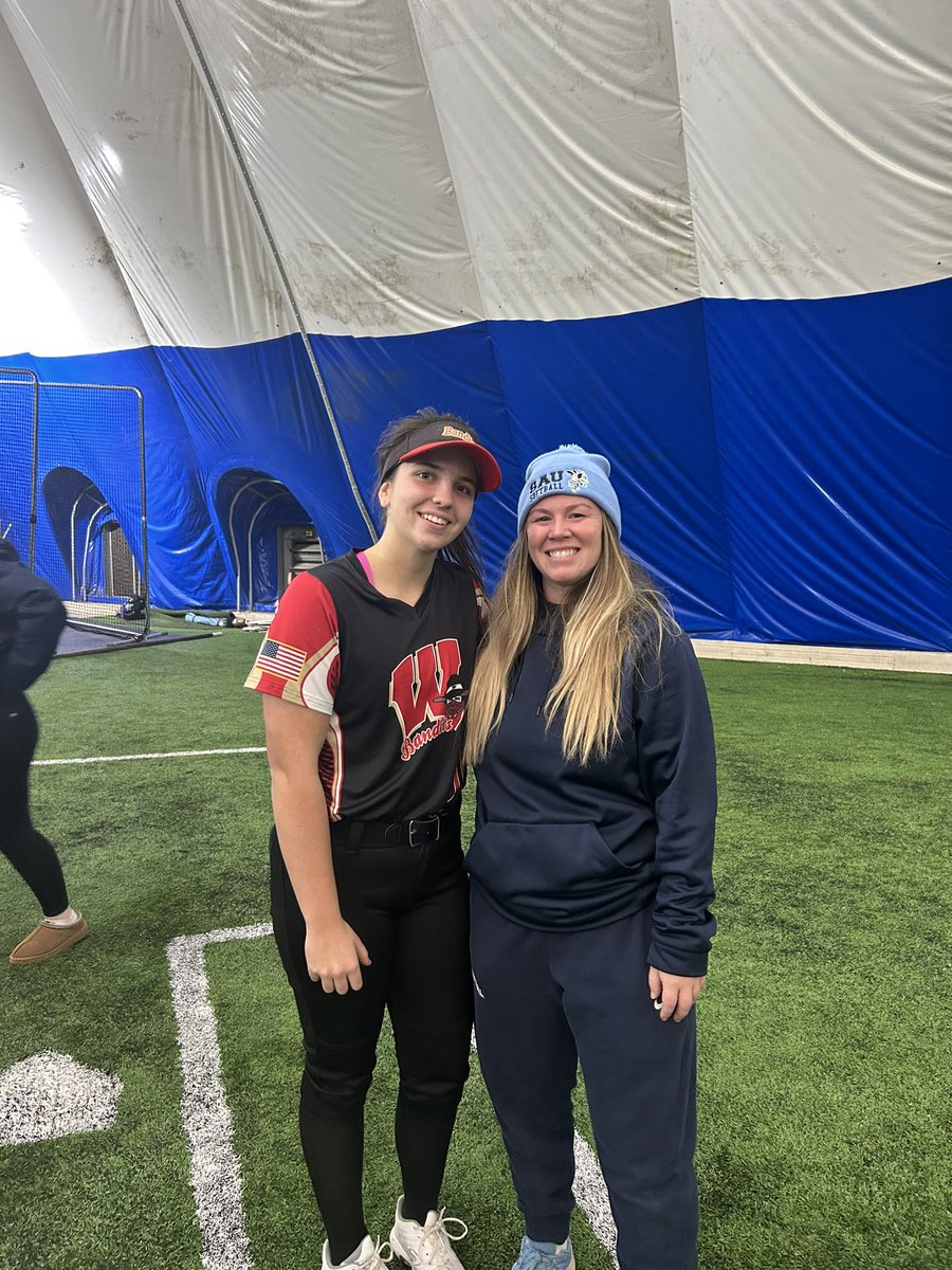 Thank you <a href="/SAUBeesSoftball/">St. Ambrose University Fighting Bees Softball</a> for putting on a great camp yesterday! Really enjoyed working with the coaching staff and team in the St. Ambrose dome!