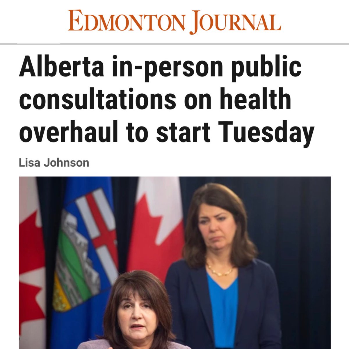 “The first of more than 40 in-person public consultations over Alberta’s overhaul of its public health-care system is set to kick off Tuesday evening with a full house in Lethbridge.”

Read article: edmontonjournal.com/news/politics/…