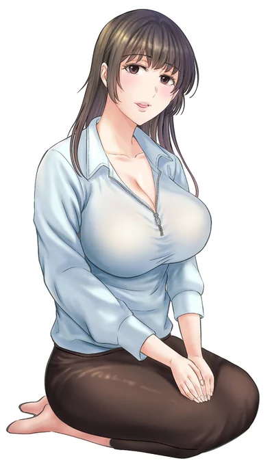 人妻さんの豊満な胸元… 