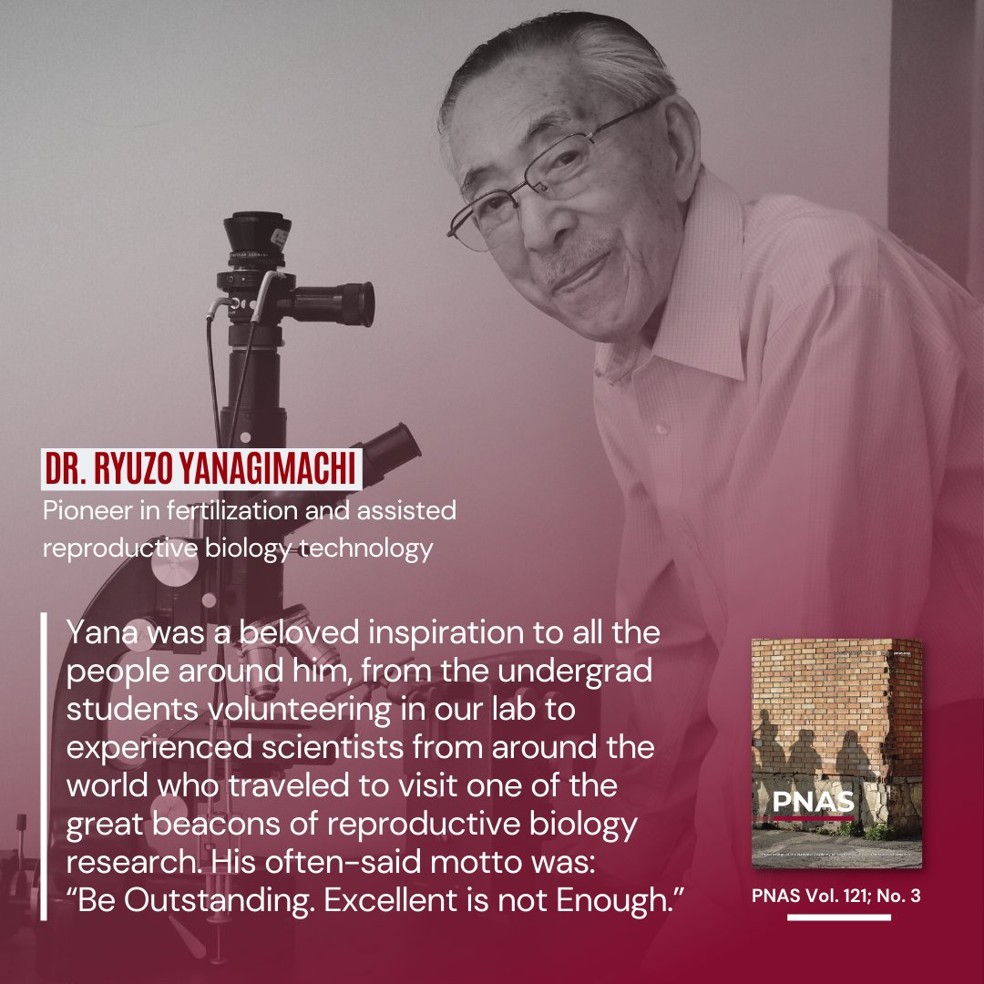 The world's most cited and comprehensive multidisciplinary scientific journal <a href="/PNASNews/">PNASNews</a> begins 2024 by paying homage to the late Dr. Ryuzo Yanagimachi. This story, written with love by those who knew him best, including JABSOM Drs. Monika &amp; Steven Ward pnas.org/doi/10.1073/pn…