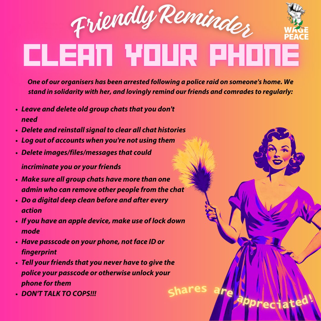 wagepeaceau's tweet image. Fuck state repression. 
#ProtectProtest #ResistRepression #FreePalestine #WeKeepUsSafe #ACAB #FromtheRiverToTheSea