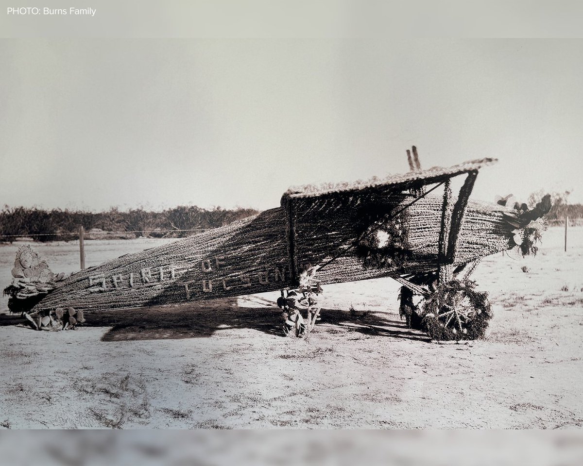 kgun9's tweet photo. "Surely you don't want me to get in that?" Charles Lindbergh is said to have asked of the cactus plane crafted to honor him in Tucson in 1927.
You won't want to miss this #AbsolutelyArizona from @PatParrisTV, a uniquely Tucson aviation story, only https://t.co/OSLVW0jVP6 . https://t.co/V4FlTx5s4E