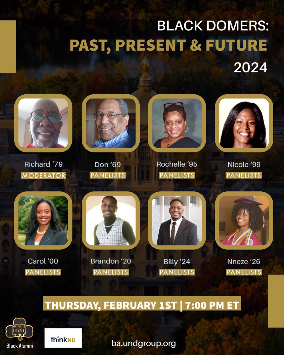Join our panel discussion on Thursday, February 1, 2024 at 7:00 p.m. to hear reflections on the unique lived experiences of Black students and alumni on our campus, followed by Q&amp;A with the speakers.

ba.undgroup.org/events/74173