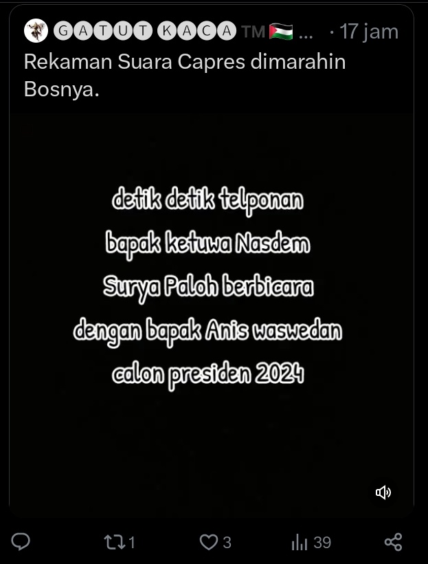 Iam_Taufan7's tweet image. Ndan @ahriesonta @CCICPolri Akun PENDUKUNG PRABOWO 
👉 @Kacaback678910 Ini Telah Menyebarkan HOAX Rekaman Suara mohon ditindak

Ada 2 kesalahan

1 Dia sebar HOAX Rekaman

2 Jika Rekaman ini Benar siapa yang sadap suara Pak ANIES BASWESAN dan atas dasar apa Anies Baswedan disadap