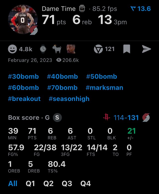 BurriesSZN's tweet photo. My goat didn’t need 40 shots and 25 fts to score 70 https://t.co/O8is3pEIfG