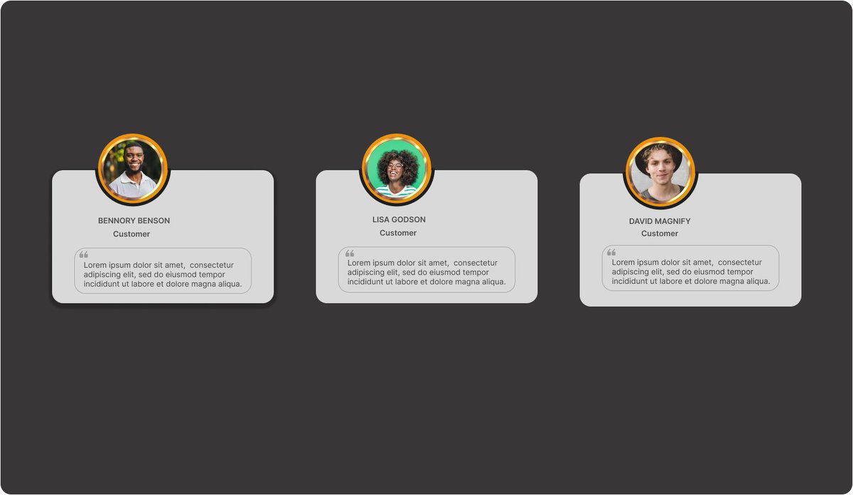 #DailyUI Day #039/100  TESTIMONIAL design. 
Journey to 100 UI designs.