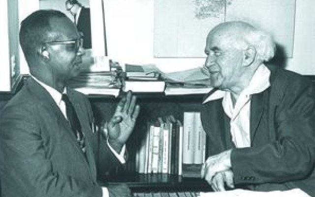 In my current project, I've found the memoir 'Inward Hunger' by Eric Williams, the Caribbean historian and first Prime Minister of Trinidad and Tobago, really useful in understanding the region around WW2. Here is a photo of him with David Ben-Gurion in 1962 Jerusalem.