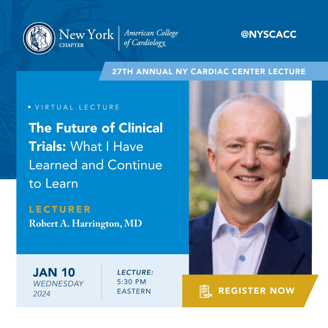 Revisit Dr. Robert Harrington’s insightful lecture, “The Future of Clinical Trials: What I have learned and continue to learn,” which has now been posted to our Youtube Channel. In it he discusses the benefits of randomized clinical trials (RCTs) in evidence generation. Video:…