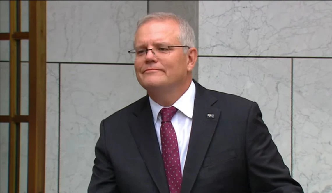chaser's tweet photo. 'Heroic', Scott Morrison leaves politics without ever shooting a protesting woman https://t.co/O3CwEJUEzN