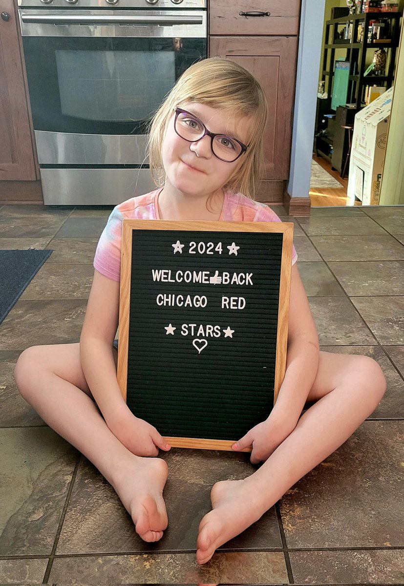 nictrobaugh's tweet photo. The @chicagoredstars report back tomorrow, and this little girl (and her Mom) couldn't be more excited! Let's get this #NWSL season started! #chistars #2024season https://t.co/yJ46ItQSkL