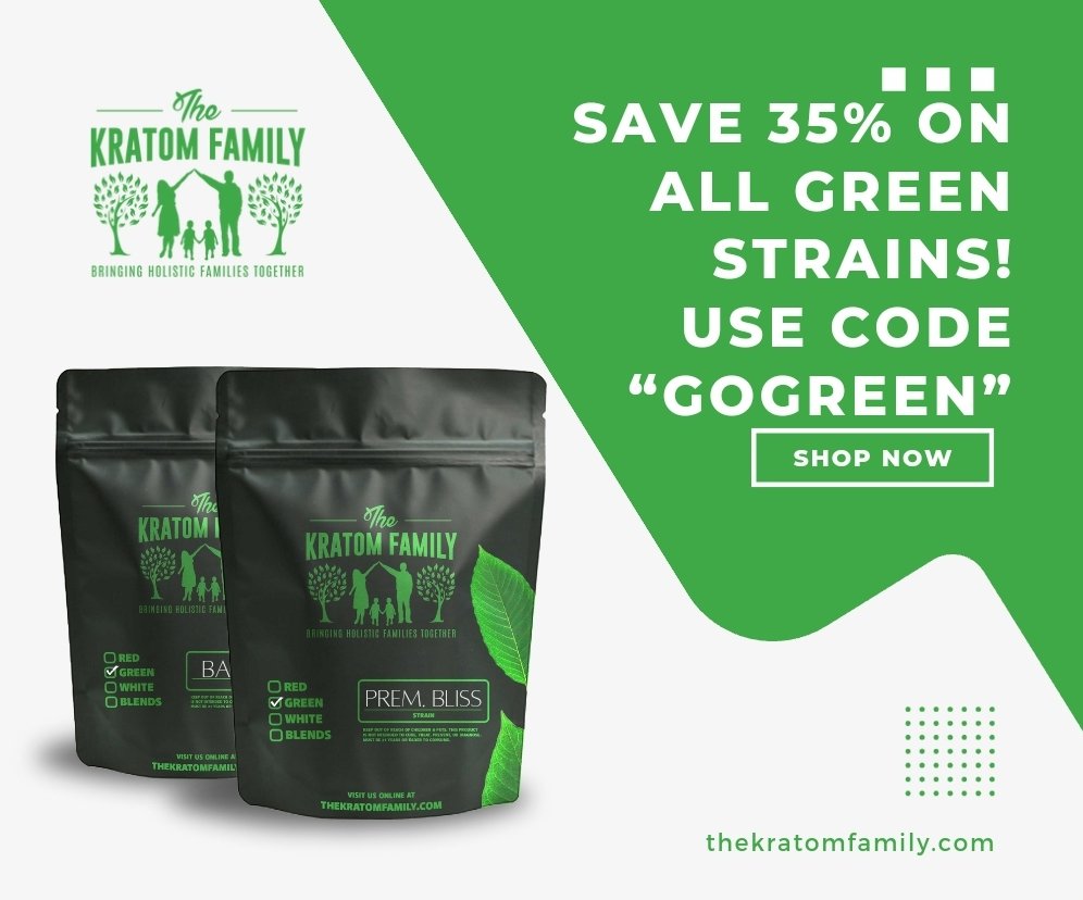 Botanicalfam's tweet photo. Grab that green vein #kratom and get 35% off with code GOGREEN https://t.co/oC2phkkS6H #kratomtea https://t.co/FBzr4I8zPS