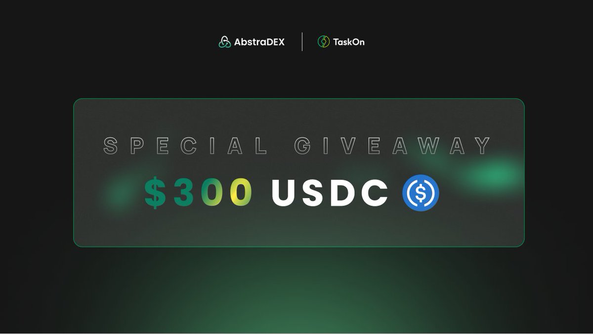 AbstraDEX's tweet image. 🎉 Welcoming the Launch of Cross-Swap! Special #Giveaway from @AbstraDEX !

Congratulations to the #AbstraDEX community on the groundbreaking #CrossSwap feature! To celebrate this event, we're hosting a special giveaway for our valued community.

🎁 Prizes:

💵 $300 USDC for 30…