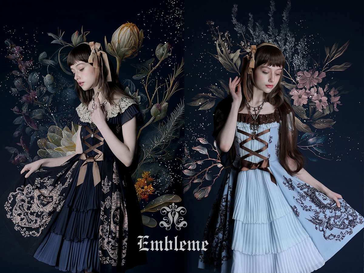J_et_J's tweet image. 商品 【Embléme OP】が販売開始♪
■カラー：ネイビー&amp;amp; ミント
■販売価額：55,000円（税抜き）
■販売期間：2024年01月23日1pm~2024年02月12日12pmまで
■URL:juliette-et-justine.com/products/emble…
こ度ミント色が通販になりました！是非このチャンスをお見逃しなく！
#classiclolita #lion #emblems #nobility