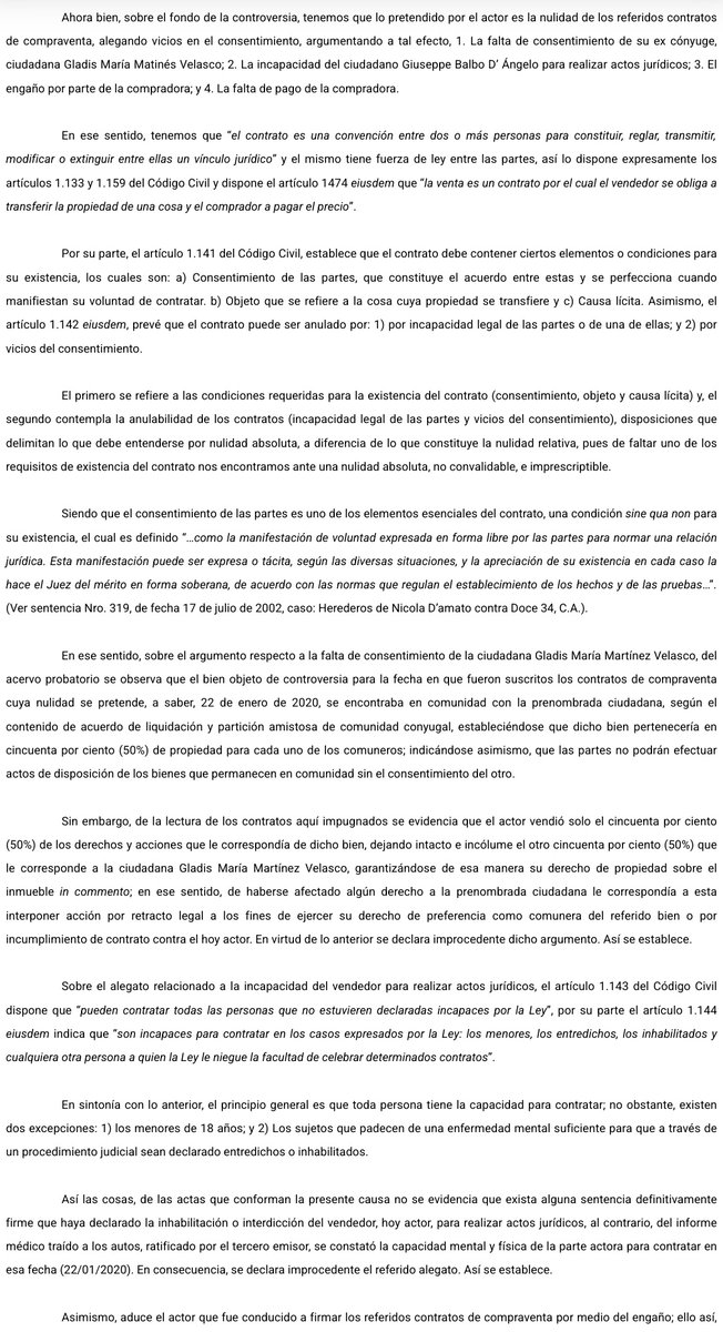 WilsonGomezGB's tweet photo. Sentencia N° 000430 del 14/07/2023 Sala de Casación Civil @TSJ_Venezuela Consentimiento de las partes es uno de los elementos esenciales del contrato,una condición sine qua non para su existencia. toda persona tiene la capacidad para contratar. Excepciones https://t.co/uPhxS2NFpH https://t.co/EUQBZKWqen