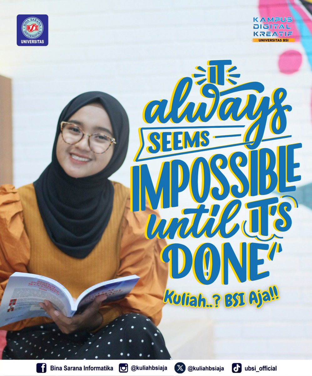 QUOTE OF THE DAY 

"It Always Seems Impossible Until It's Done"- Nelson Mandela 

Apakah Sobat BSI pernah merasa pesimis terhadap sesuatu yang belum terlihat hasilnya dan merasa hal tersebut adalah mustahil?