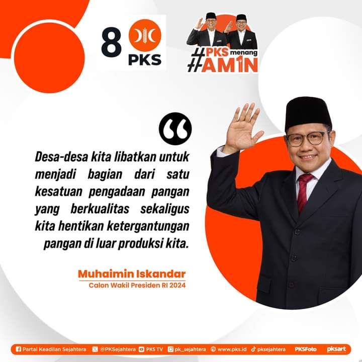 Kualitas pangan bergantung juga pada kemampuan untuk memfasilitasi agar petani kita lebih produktif lagi. #PKSmenangAMIN #2024CoblosPKS #PilihPKSaja #PKS @PKSejahtera @aniesbaswedan @syaikhu_ahmad