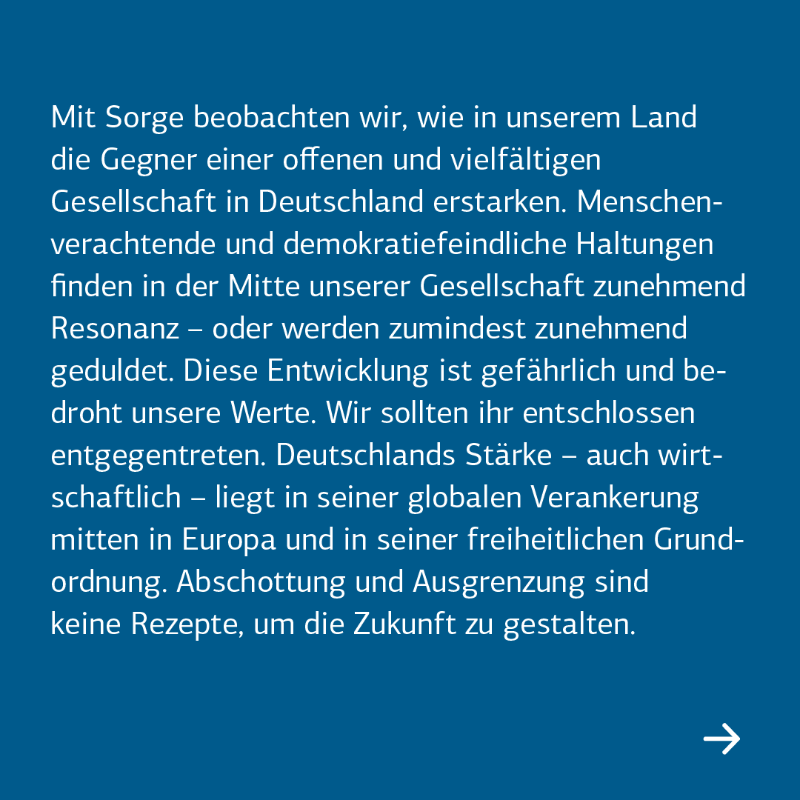 KfW's tweet photo. Vielfalt, Weltoffenheit und Demokratie sind wesentliche Voraussetzungen für eine gute Zukunft! Unsere Stellungnahme zur aktuellen Situation. 

#wirsindmehr #niewiederistjetzt