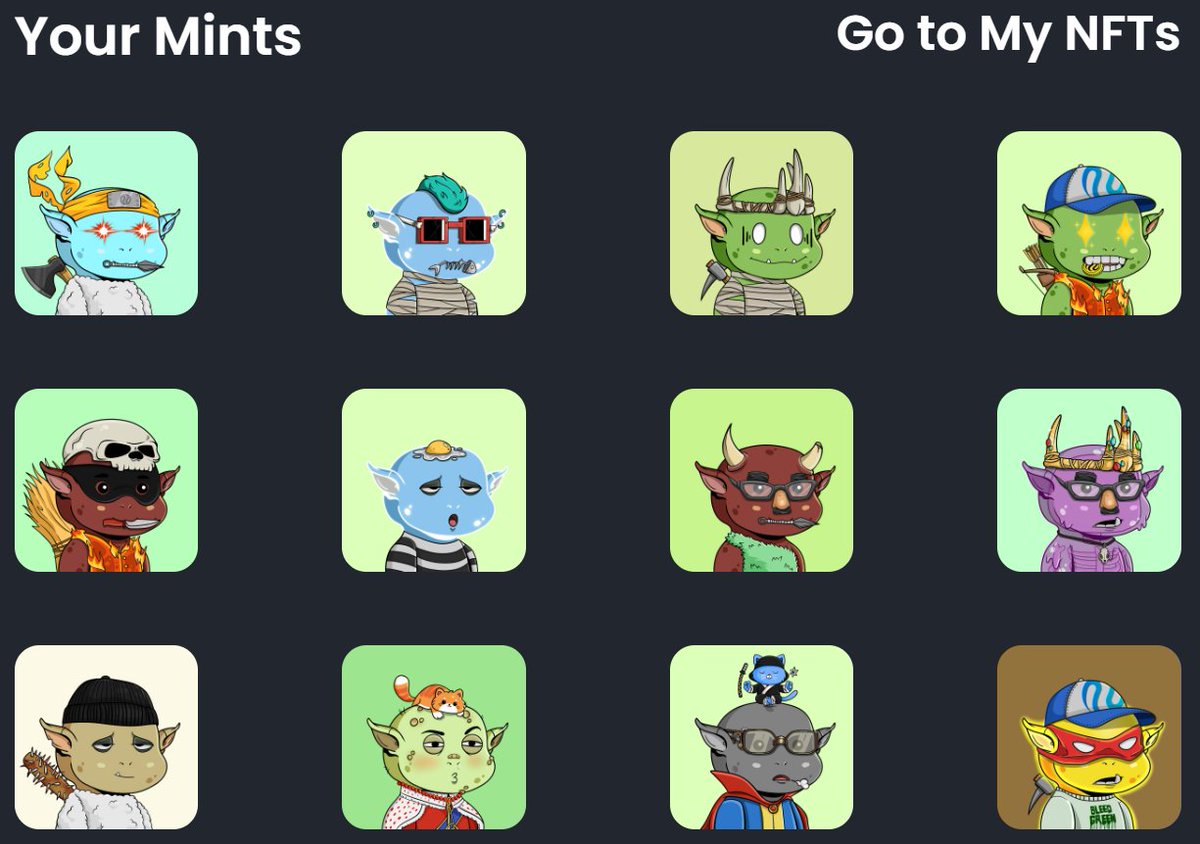🔥🔥🔥🔥🔥🔥

Part of my mint of <a href="/Goblin_INJ/">Goblin Royale **CLOSED**</a> on <a href="/ProtocolTalis/">Talis Protocol</a> !!!

All these little #Shrek are so cute 😉😍

There are few left... don't fade ! ⏱️⏱️⏱️