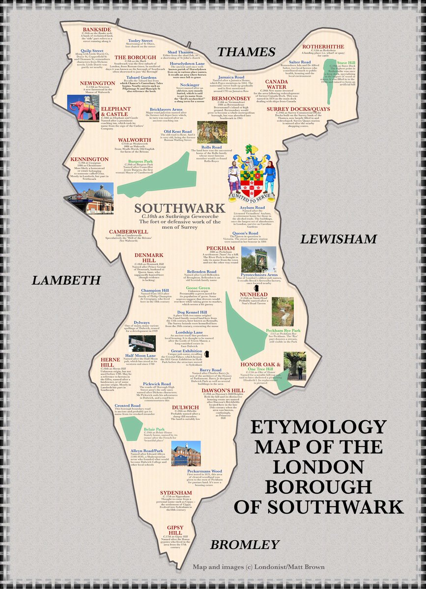 Ever wondered how Southwark's neighborhoods, parks and streets got their names? If so this fascinating map is for you... londonist.com/london/maps/a-…