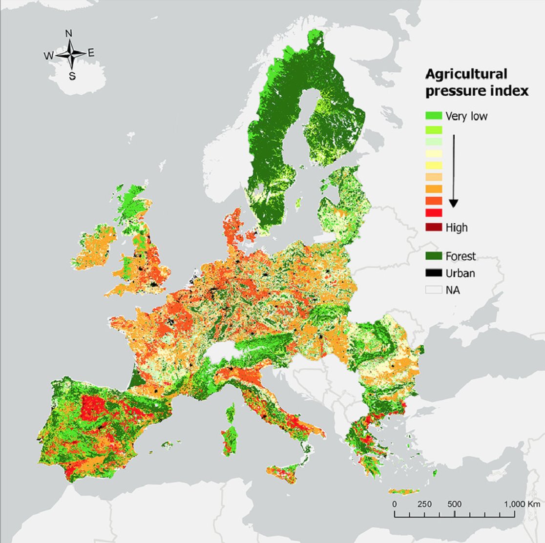 NaBu_Vlbg's tweet photo. Der ökologische Zustand von Gewässern in der EU wird stark von der landwirtschaftlichen Nutzung im Umland beeinflusst (engl.): https://t.co/dBebAzTlc6 https://t.co/t1wKNZrOL8