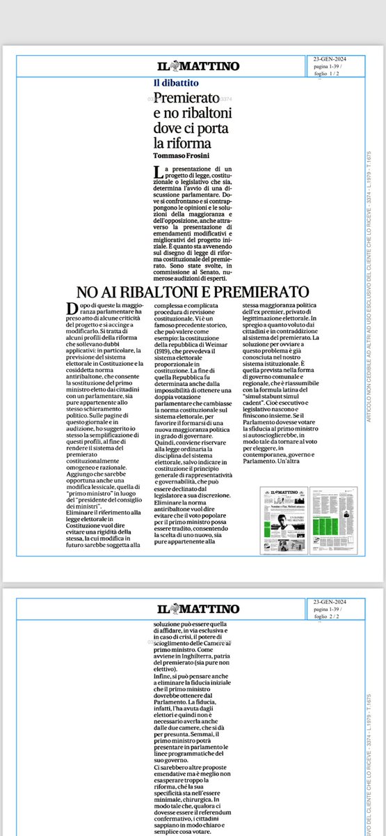 #Riforme #Costituzione #premierato @revistaTRCUNED @cepcgob @Montecitorio @SenatoStampa @Palazzo_Chigi @Min_Casellati @riformecost