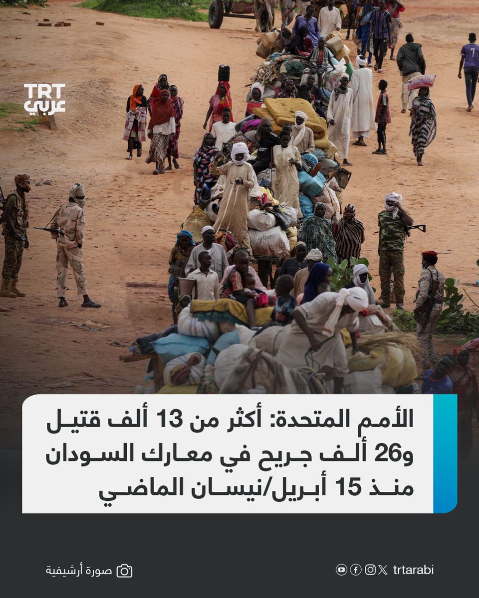الوضع في #السودان مروع حسب هذه الأرقام. وهذه أرقام الأمم المنتحرة، يعني أتوقع أن تكون الأعداد أكبر بكثير. هذه الأرقام قريبة جدًا من الأرقام في #غزة!! وهي لا تشمل الاغتصابات التي انتشرت والاستيلاء على البيوت والأراضي.

تغطية السودانيين في الداخل لما يحدث ضعيفة جدًا. لم؟