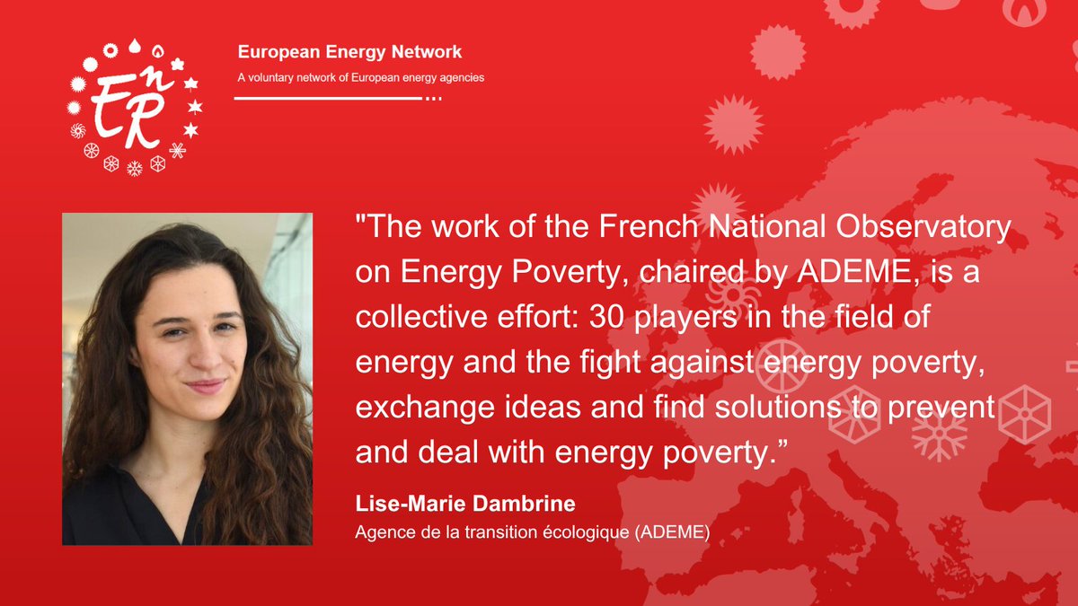 Facing the #EnergyTransition in Europe: How are #EnR members accelerating the global challenge?
📍 A visit to #France

<a href="/DambrineLise/">Lise-Marie DAMBRINE</a>, Energy Poverty Task Officer <a href="/ademe/">ADEME</a>, shares her insights with our network.