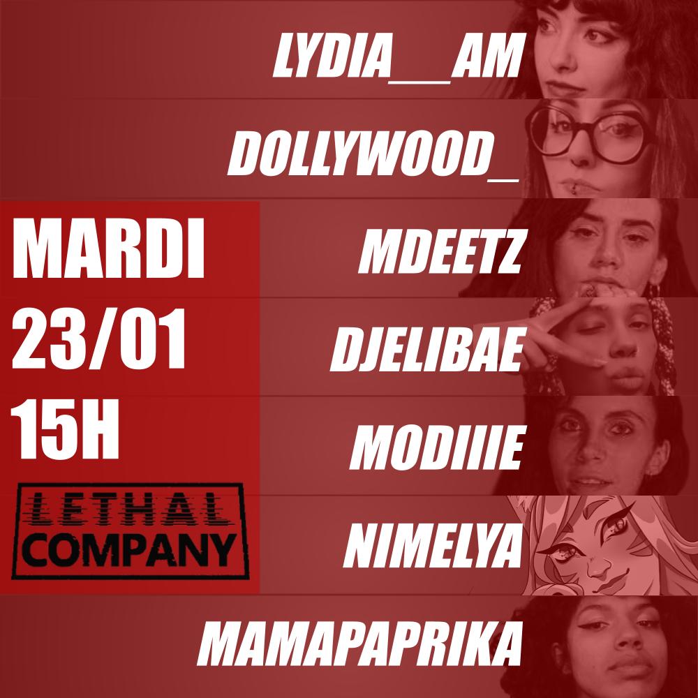 La semaine de stream commence bien avec une équipe de choc ! On va encore se taper (avec) des barres avec @_DollyWood_ @mamapaprika_ @DjeliBonbon @Nimelya @M0diie et @lydia__am
Je suis : impatiente 🫨
RDV à 15h sur ttv/mdeetz