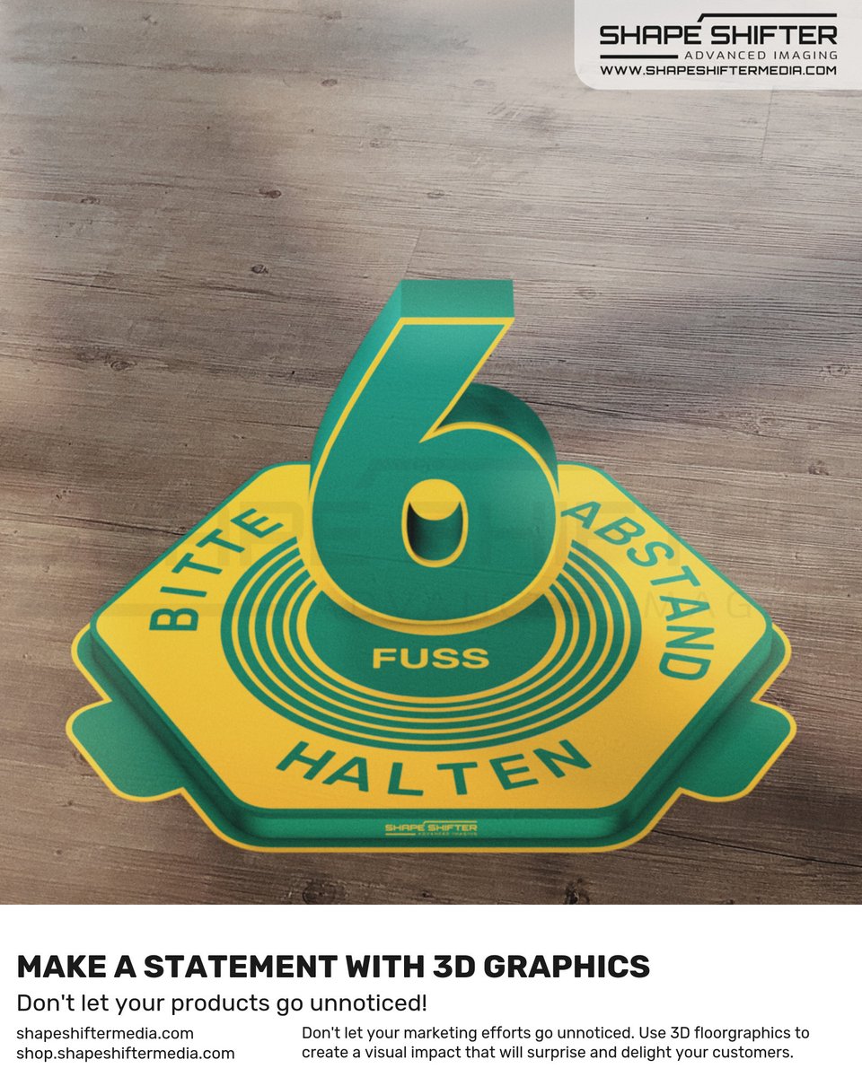 shapeshiftergfx's tweet image. ssm.li Don't let your marketing efforts go unnoticed. Use 3D floorgraphics to create a visual impact that will surprise and delight your customers. #physicalretail #floorvinyl #eventfloorgraphics #flashsale #seasonalsale #floorideas #cybermonday #discounts