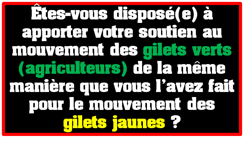 Moi, absolument, et vous ???
#GiletsJaunes #GiletsVerts