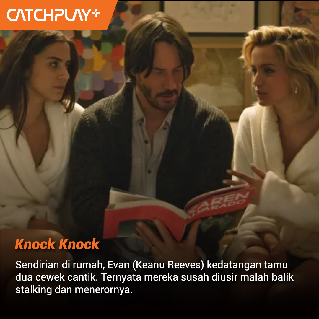 Hidup memang penuh kejutan. Kadang-kadang kita suka random ketemu orang ngaco. Suka stalking misalnya & ujungnya gengges banget. 

Seperti di film berikut.

#CATCHPLAYPLUS #KnockKnock #Unhinged #TheRental #Countdown #KeanuReeves #AnadeArmas #RussellCrowe #DaveFranco #AlisonBrie