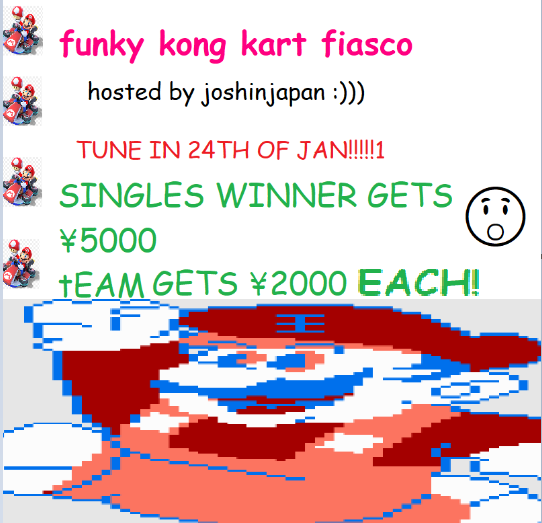 YO to help raise funds for a visa lawyer to keep me in Japan im running a 7 days of AWESOME stream events, starting TOMORROW! I'll be hosting my 2nd Mario Kart Tourney, starting at 8pm JST! 

with guests <a href="/bordie/">bordie 💕</a> <a href="/tkn0801/">Celina🌙セリーナ</a> <a href="/Jiyay69/">J</a> <a href="/JustYutaJP/">JustYuta | PulseJP</a> <a href="/Xtraliana/">Liana</a> <a href="/sammit01/">SAMMIT - Sam Lucas</a> <a href="/SilleEllis63/">Ellis</a>