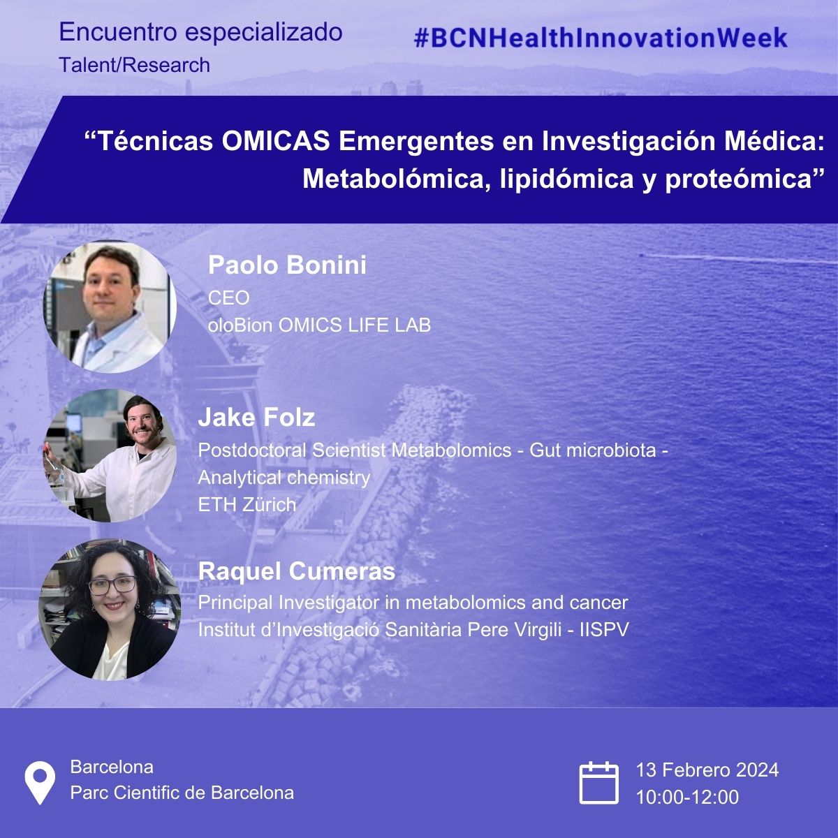 Join us on Feb 13th for a deep dive into OMICS in Medical Research, featuring experts  <a href="/PaoloBonini6/">Paolo Bonini</a>, <a href="/rcumeras/">Raquel Cumeras</a>, and Jake Folz. 

Register now to explore metabolomics, lipidomics, and proteomics applications: wkf.ms/3RTo1c7

#BCNHealthInnovationWeek #MedicalResearch