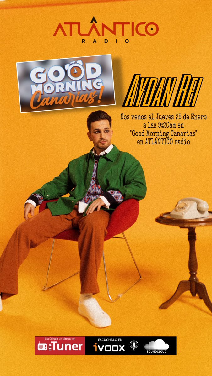 itsaydanrei's tweet photo. Pues nos vemos el Jueves a las 9:20 en   #GoodMorningCanarias en @atlantico_radio 

Escúchanos en Directo aquí:
https://t.co/gyrfN3Nj70 @diariodeavisos https://t.co/onjgSJRfxN