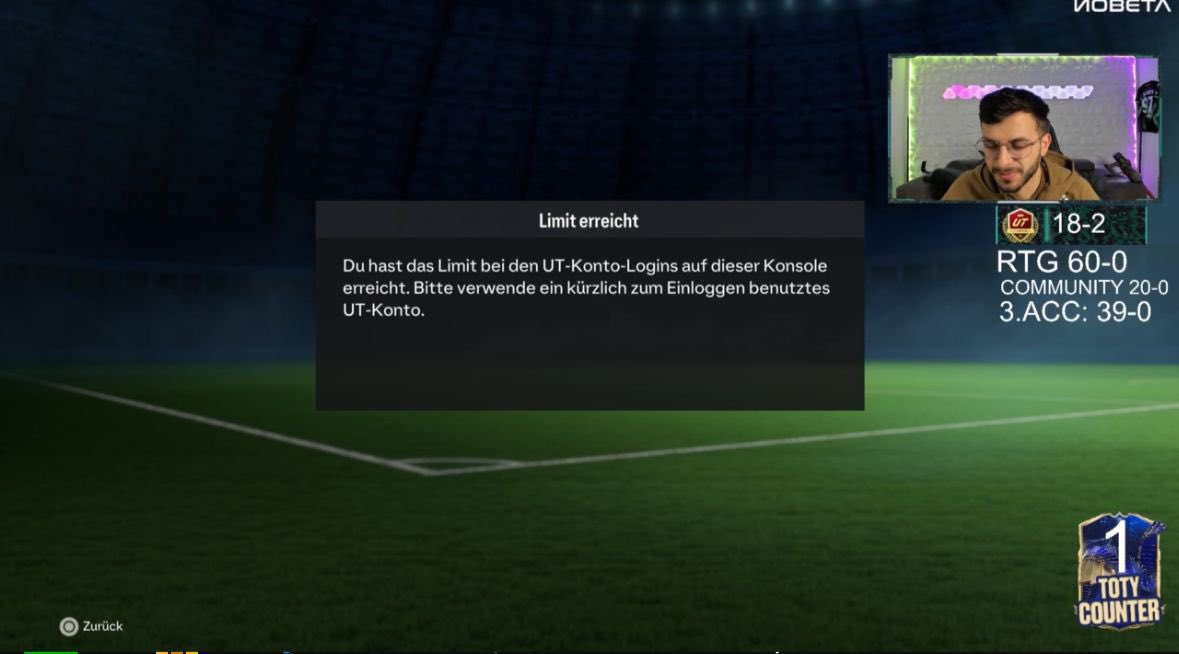 Hab mich auf meiner PlayStation bei zu vielen UT Konten angemeldet… Weiß jemand, wie ich das Problem lösen kann &amp; mich bei weiteren UT Konten anmelden kann?