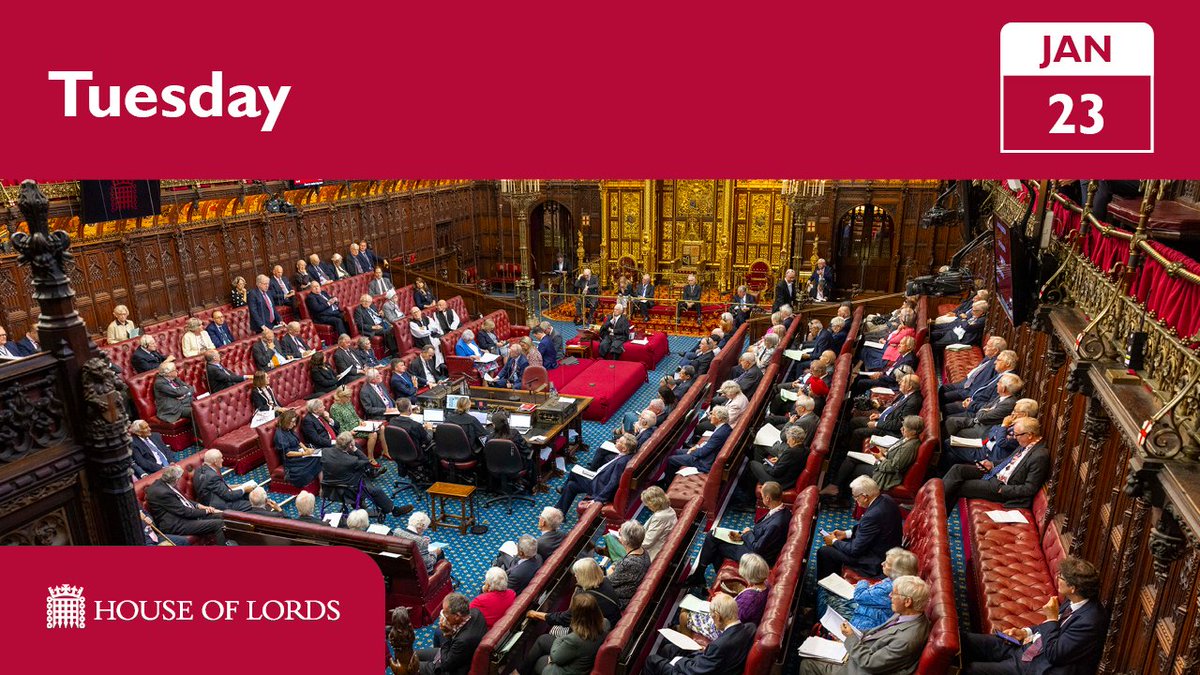 🕝 #HouseOfLords from 2.30pm includes:

🟥 @NHSUK hospital appointments
🟥 @OfficeforEP report
🟥 #CPTPPBill
🟥 #InvestigatoryPowersBill

➡️ See full schedule and watch online at the link in our bio