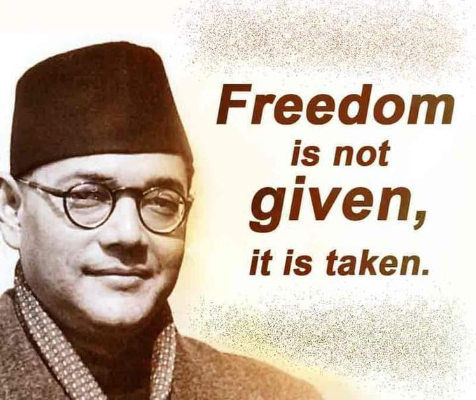 The Man responsible for India's Independence. 

Without him even we had done 1000s of Satyagraha Britishers were least bothered.

His INA gave shivers to British. 

A Staunch Socialist. A true Patriot. A Real Hero

#SubhashChandraBose
#ParakramDivas