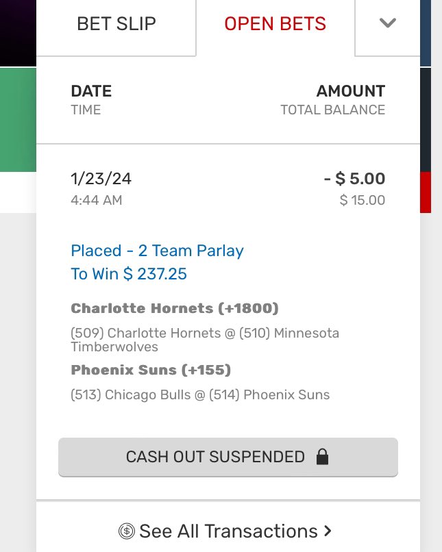 Mr_Reversals's tweet photo. STEAK PAID LFGGG

Lunch Money. I’ll take it.

Hornets ML +1800
Suns Ml +155

#sportsgambling // #nbarigged https://t.co/9B94u9JSyg